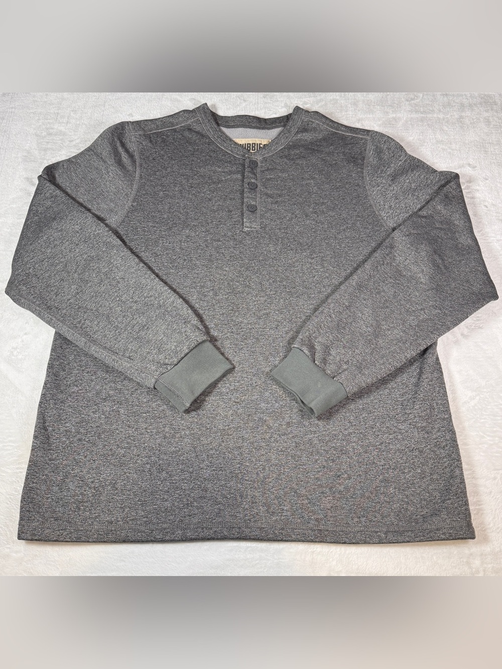 Chubbies The Terry Relaxation Men’s XXL Gray Long Sleeve Henley Pullover